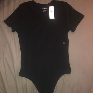 Black ribbed body suit from American Eagle